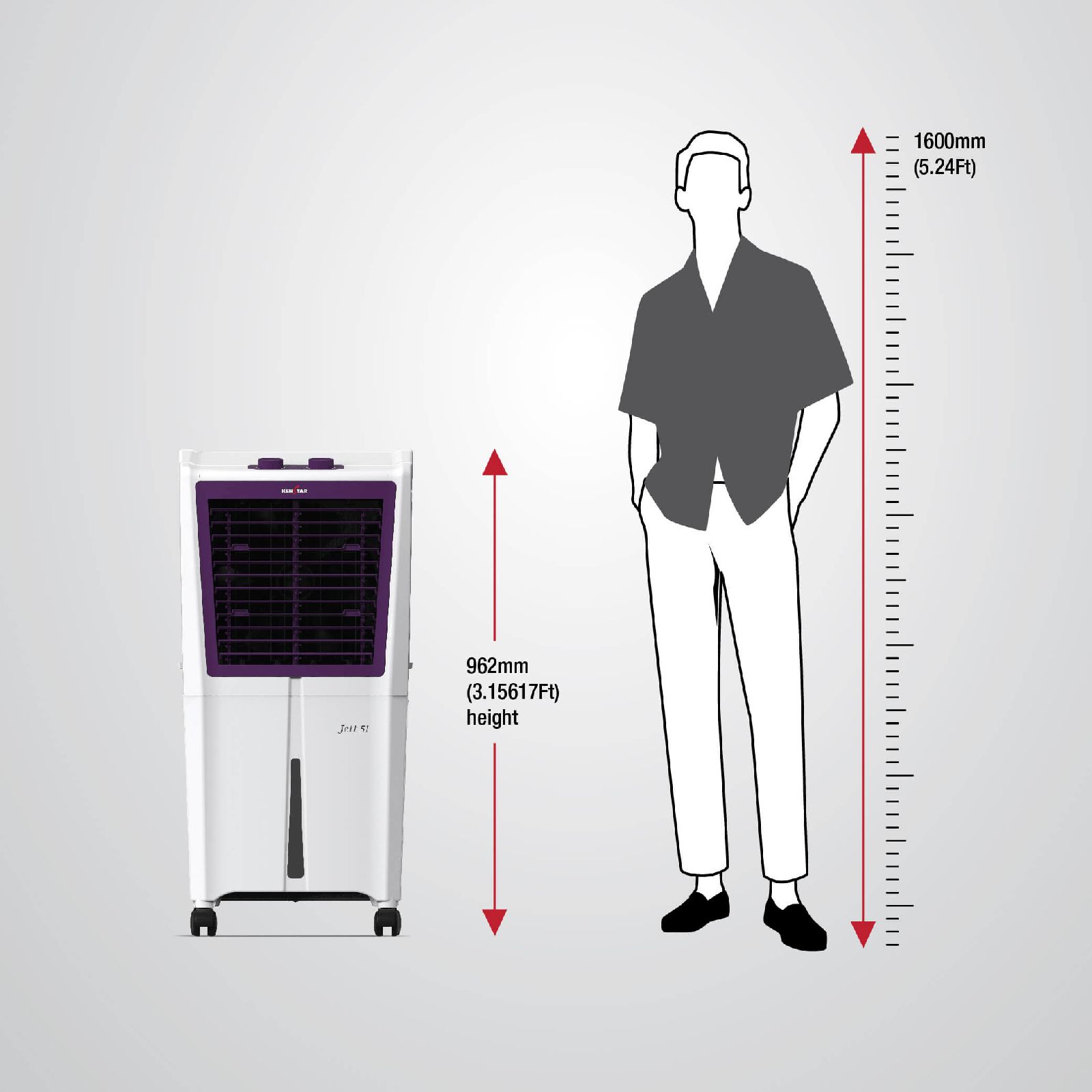 Buy KENSTAR JETT HC 51 Litres Personal Air Cooler with Quadra Flow